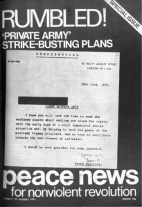Rumbled! Private army’s strike breaking plans